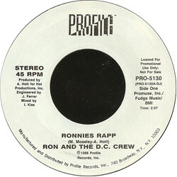 Ron And The D.C. Crew Ronnies Rapp USED VINYL 7INCH 45 RPM PROMO