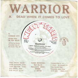 Warrior (8) Dead When It Comes To Love USED VINYL 7INCH 45 RPM EP STEREO