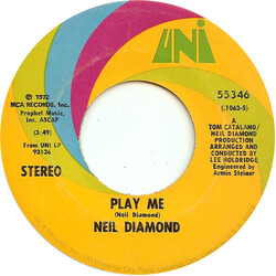 Neil Diamond Play Me / Porcupine Pie USED VINYL 7INCH 45 RPM SINGLE