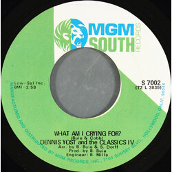 Dennis Yost / The Classics IV What Am I Crying For? / All In Your Mind USED VINYL 7INCH 45 RPM