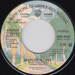 Andrew Stevens (10) Helpless In Love USED VINYL 7INCH 45 RPM PROMO STEREO MONO