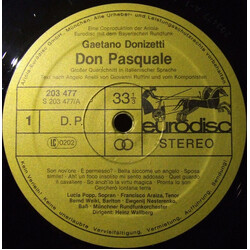 Gaetano Donizetti Don Pasquale Vinyl LP USED