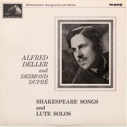 Alfred Deller / Desmond Dupré Shakespeare Songs And Lute Solos Vinyl LP USED