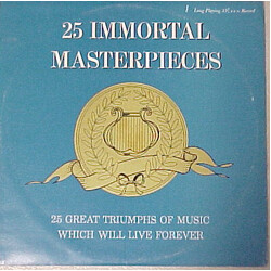 Unknown Artist 25 Immortal Masterpieces Vinyl LP USED
