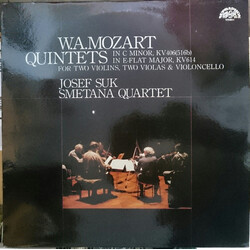 Wolfgang Amadeus Mozart / Josef Suk / Smetana Quartet Quintets In C Minor, KV406 (516b) & In E-Flat Major, KV614 Vinyl LP USED