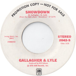 Gallagher & Lyle Showdown Vinyl 7" USED