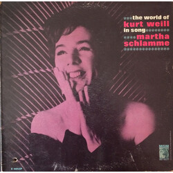 Martha Schlamme The World Of Kurt Weill In Song Vinyl LP USED