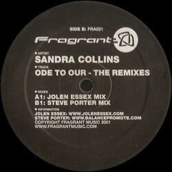 Sandra Collins Ode To Our - The Remixes VINYL 12" USED