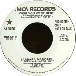 Barbara Mandrell Wish You Were Here USED VINYL 7INCH 45 RPM PROMO STEREO