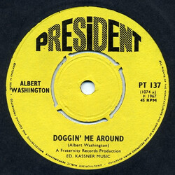 Albert Washington Doggin' Me Around USED VINYL 7INCH SINGLE 45 RPM