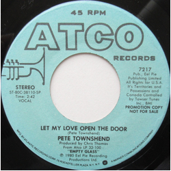 Pete Townshend Let My Love Open The Door Vinyl 7" USED