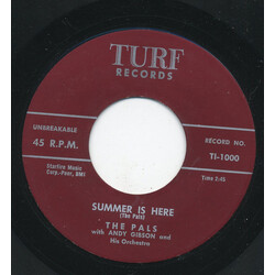 The Pals / Andy Gibson And His Orchestra Summer Is Here / My Baby Likes To Rock USED VINYL 7INCH 45 RPM SINGLE