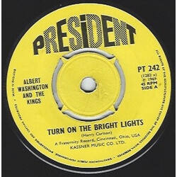 Albert Washington And The Kings Turn On The Bright Lights USED VINYL 7INCH 45 RPM SINGLE