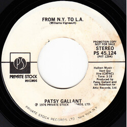Patsy Gallant From N. Y. To L.A. USED VINYL 7INCH 45 RPM SINGLE PROMO STEREO MONO
