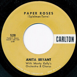 Anita Bryant Paper Roses / Mixed Emotions VINYL 7" USED
