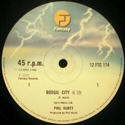 Phil Hurtt Boogie City USED VINYL 12INCH 45 RPM