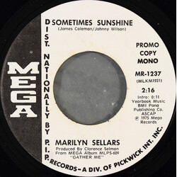 Marilyn Sellars Sometimes Sunshine USED VINYL 7INCH 45 RPM SINGLE PROMO STEREO MONO