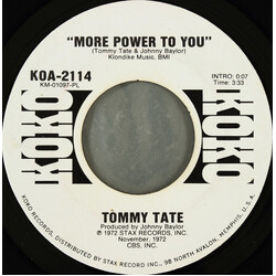 Tommy Tate More Power To You USED VINYL 7INCH 45 RPM PROMO
