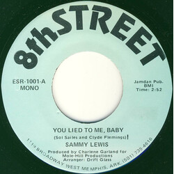 Sammy Lewis You Lied To Me, Baby / Somebody Stole My Love USED VINYL 7INCH 45 RPM MONO