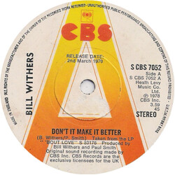 Bill Withers Don't It Make It Better USED VINYL 7INCH 45 RPM PROMO