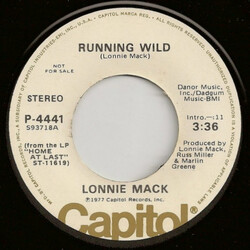 Lonnie Mack Running Wild USED VINYL 7INCH 45 RPM SINGLE PROMO