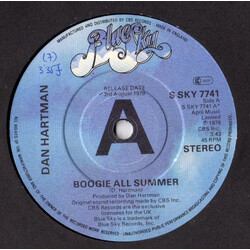 Dan Hartman Boogie All Summer USED VINYL 7INCH PROMO
