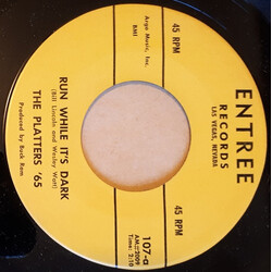 The Platters Run While It's Dark USED VINYL 7INCH 45 RPM MONO