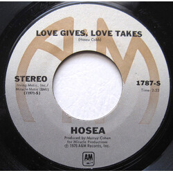 Hosea Love Gives, Love Takes / I'll Lock Myself Away USED VINYL 7INCH 45 RPM STEREO