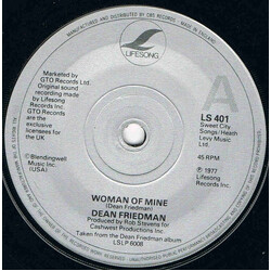 Dean Friedman Woman Of Mine USED VINYL 7INCH 45 RPM