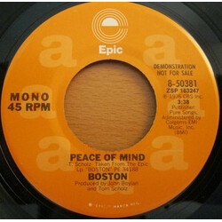 Boston Peace Of Mind USED VINYL 7INCH 45 RPM PROMO MONO STEREO