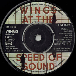 Wings (2) Let 'Em In VINYL 7" USED