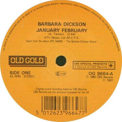 Barbara Dickson January  February USED VINYL 7INCH 45 RPM SINGLE