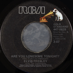 Elvis Presley / The Jordanaires Are You Lonesome Tonight? / I Gotta Know Vinyl 7" USED