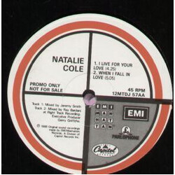 Natalie Cole I Live For Your Love USED VINYL 12INCH PROMO