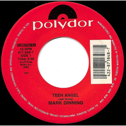 Mark Dinning Teen Angel / Bye Now Baby Vinyl 7" USED
