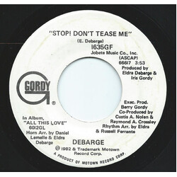 DeBarge Stop! Don't Tease Me USED VINYL 7INCH 45 RPM SINGLE PROMO