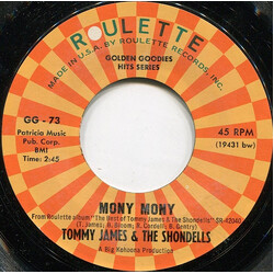 Tommy James & The Shondells Mony Mony / Crystal Blue Persuasion USED VINYL 7INCH 45 RPM SINGLE REISSUE STYRENE MONO