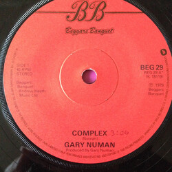 Gary Numan Complex USED VINYL 7INCH 45 RPM SINGLE