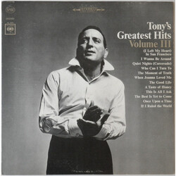 Tony Bennett Tony's Greatest Hits Volume III Vinyl LP USED