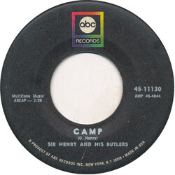 Sir Henry & His Butlers Camp USED VINYL 7INCH 45 RPM SINGLE