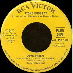 Stone Country Love Psalm USED VINYL 7INCH 45 RPM SINGLE PROMO