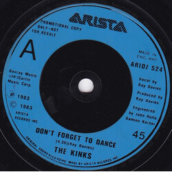 The Kinks Don't Forget To Dance USED VINYL 7INCH 45 RPM PROMO