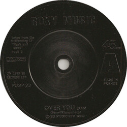 Roxy Music Over You USED VINYL 7INCH 45 RPM SINGLE