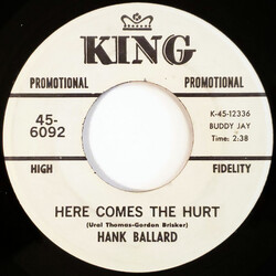Hank Ballard Here Comes The Hurt USED VINYL 7INCH 45 RPM SINGLE PROMO