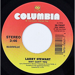 Larry Stewart Why Can't You USED VINYL 7INCH 45 RPM SINGLE