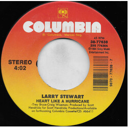 Larry Stewart Heart Like A Hurricane USED VINYL 7INCH 45 RPM SINGLE