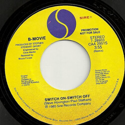 B-Movie Switch On-Switch Off USED VINYL 7INCH 45 RPM SINGLE PROMO STYRENE