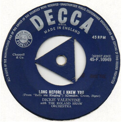 Dickie Valentine Long Before I Knew You USED VINYL 7INCH