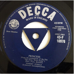 Tommy Steele And The Steelmen Princess USED VINYL 7INCH 45 RPM