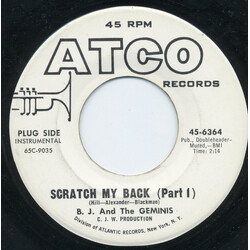 B. J. And The Geminis Scratch My Back USED VINYL 7INCH 45 RPM SINGLE PROMO
